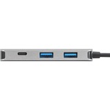 Targus USB-C Mult-Hub 2xUSB/-A und -C, USB-Hub silber