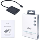 i-tec Adapter USB-C > Dual DisplayPort 4K schwarz