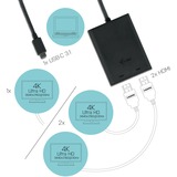 i-tec Adapter USB-C > Dual HDMI 4K schwarz