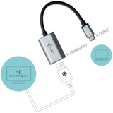 i-tec Adapter USB-C > Metal DisplayPort 4K / 60Hz schwarz/silber