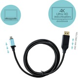 i-tec Adapterkabel USB-C > Display-Port  4K / 60Hz schwarz, 1,5 Meter