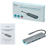 i-tec Nano-Dockingstation grau, HDMI, USB-C, USB, RJ-45