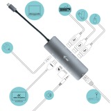 i-tec Nano-Dockingstation grau, HDMI, USB-C, USB, RJ-45