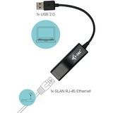 i-tec USB 2.0 Fast Ethernet Adapter Advance schwarz