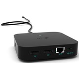 i-tec USB-C Dual Display Docking Station, Dockingstation schwarz, Power Delivery, USB-C, DisplayPort