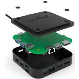 i-tec USB-C Dual Display Docking Station, Dockingstation schwarz, Power Delivery, USB-C, DisplayPort