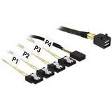 Adapterkabel Mini SAS HD SFF-8643 > 4x SATA 7Pin