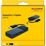 DeLOCK DisplayPort Splitter 1.4 1x DisplayPort > 3x DisplayPort schwarz, 30cm
