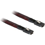 DeLOCK Kabel mini-SAS SFF-8087 > mini-SAS SFF-8087 rot/schwarz, 1 Meter