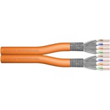 Digitus Professional Cat7 S/FTP Verlegekabel duplex, Dca orange, 100 Meter Rolle