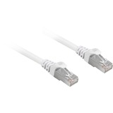 Sharkoon Patchkabel RJ45 Cat.6a SFTP weiß, 1 Meter, LSOH (Halogenfrei)