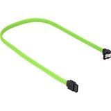 Sharkoon Sata III Kabel 90° sleeve grün, 45cm