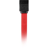 Sharkoon Sata III Kabel 90° sleeve rot, 60 cm