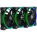Alpenföhn Wing Boost 3  3er 140x140x25, Gehäuselüfter schwarz, 3er Pack, inkl. Fernbedienung, RF-Empfänger, ARGB Splitter, PWM-Splitter, 140 mm