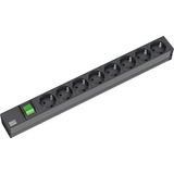 Bachmann 19" IT PDU Steckdosenleiste Basic 8-fach, 1HE schwarz, 2 Meter