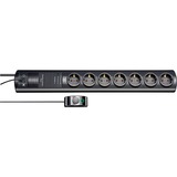 Brennenstuhl Primera Tec Comfort Switch Plus, 7-fach Steckdosenleiste schwarz, 19.500A Übersp.Schutz, externer Schalter