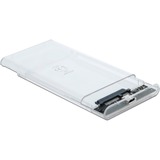 DeLOCK Externes Gehäuse für 2.5" SATA HDD / SSD mit SuperSpeed USB 10 Gbps (USB 3.1 Gen 2), Laufwerksgehäuse transparent