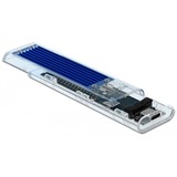 DeLOCK Externes Gehäuse für M.2 NVMe PCIe SSD, Laufwerksgehäuse transparent