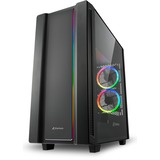 Sharkoon REV220, Tower-Gehäuse schwarz, gehärtetes Glas