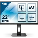 AOC 22P2Q, LED-Monitor 55 cm (22 Zoll), schwarz, FullHD, IPS, 75 Hz