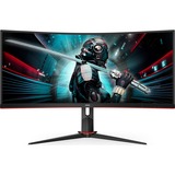 AOC CU34G2X/BK, Gaming-Monitor 86 cm (34 Zoll), schwarz, UWQHD, VA, AMD Free-Sync, Curved, 144Hz Panel