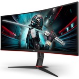 AOC CU34G2X/BK, Gaming-Monitor 86 cm (34 Zoll), schwarz, UWQHD, VA, AMD Free-Sync, Curved, 144Hz Panel