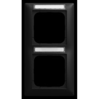Busch-Jaeger Abdeckrahmen 2-fach 1722 NSK-915, Abdeckung schwarz, Retail