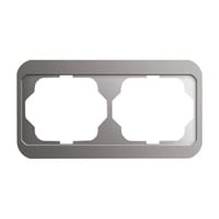 Busch-Jaeger Rahmen zwei-fach waagerecht alpha platin 1722-20 Abdeckrahmen Metall Aluminium platin, Retail
