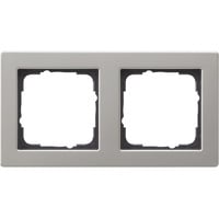 Gira Abdeckrahmen zweifach Edelstahl mit Klemmbefestigung, Schutzart IP20, Unterputzmontage edelstahl, Retail