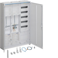 Hager Komplettschrank mit einem Zählerplatz, Sammelschiene und Montageart Aufputz/Unterputz/teilversenkt weiß, Retail