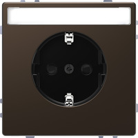 Merten Schutzkontaktsteckdose mit Schriftfeld bronze, Retail