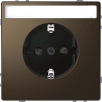 Merten Schutzkontaktsteckdose mit Schriftfeld bronze, Retail