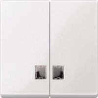 Merten Wippe mit Symbolfenster für Serienschalter, zweiteilige Taste, glänzend, Thermoplast weiß (glänzend), Retail