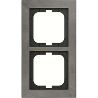 Busch-Jaeger Abdeckrahmen 2-fach, Abdeckung grau, Retail