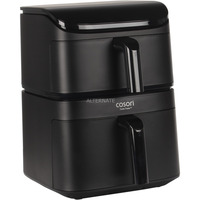 Cosori Heißluftfritteuse Turbo Tower Air CAF-DC121-ADER schwarz, 2.630 Watt, 2 Körbe mit 4,3 & 6,5 Liter