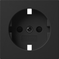 Gira Abdeckung für Schutzkontaktsteckdose Typ F 16 Ampere 250 Volt mit erhöhtem Berührungsschutz schwarz (matt), Retail