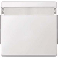 Merten Wippe mit Schriftfeld, einteilige Wippe, geeignet für Schalter und Taster, Typ 343919 weiß (glänzend), Retail