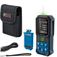Bosch Laser-Entfernungsmesser GLM 50-27 CG Professional blau/schwarz, Li-Ion-Akku 3,7V 1Ah, Reichweite 50m, grüne Laserlinie