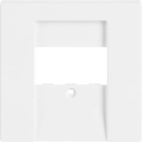 Busch-Jaeger Zentralscheibe Daten- und Sprachanschluss für Universal-Anschluss-Einheiten und Lautsprecher, Abdeckung weiß (glänzend), Retail