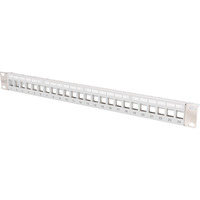 Digitus Modulares Patchpanel, 24-Port, unbestückt grau, 1 HE, für Keystone-Module