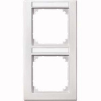 Merten Rahmen 2-fach mit Beschriftungsträger Typ 474219, Abdeckrahmen, M-SMART System M weiß (matt), Retail