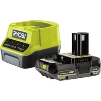 Ryobi 18 V ONE+ Akku-Starterset RC18120-120 grün/schwarz, Ladegerät + 2,0Ah-Akku