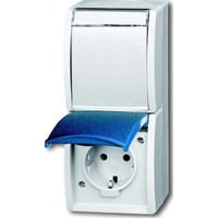 Busch-Jaeger Schutzkontakt Steckdose zweifach senkrecht blau, Retail