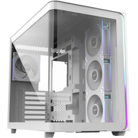 FSP M580 Plus, Tower-Gehäuse weiß, Tempered Glass
