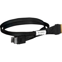 ICY BOX Kabel SlimSAS x8 SFF-8654 > 2x OCuLink x4 SFF-8611 schwarz, 50cm