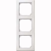 Merten Rahmen dreifach waagerecht und senkrecht 462319 aus Duroplast, glänzend, IP20 weiß (glänzend), Retail