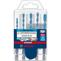 Bosch Professional EXPERT HEX-9 MultiConstruction Bohrer-Satz, 5-teilig Ø 4 / 5 / 6 / 8mm