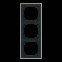 Busch-Jaeger Rahmen dreifach mit Dekorring chrom, Retail