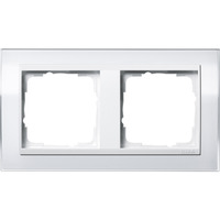 Gira Abdeckrahmen 2fach, Abdeckung weiß, Retail