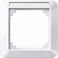 Merten Rahmen mit Beschriftungsträger einfeldig weiß (glänzend), Retail